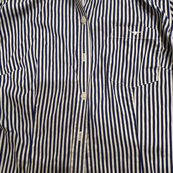 R.M. Williams Blue and White Striped Casual Shirt - Picture 6 of 6